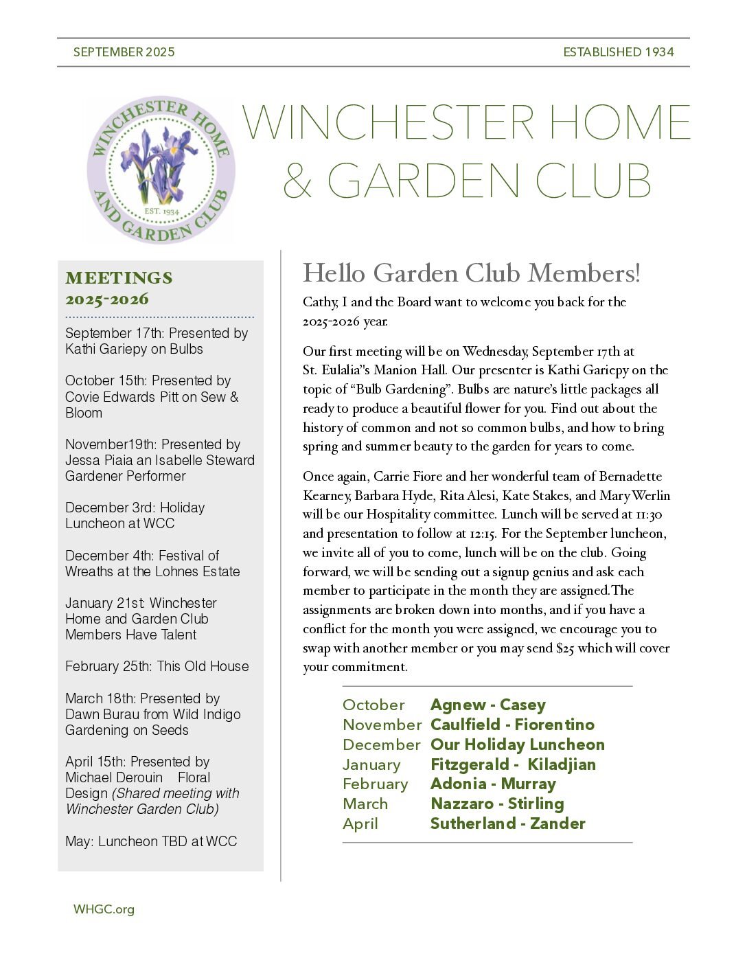 September Newsletter